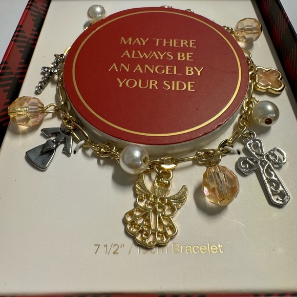 “MAY THERE ALWAYS BE AN ANGEL BY YOUR SIDE”CHARM BRACELET - Picture 11 of 15
